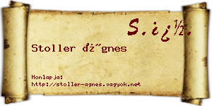 Stoller Ágnes névjegykártya